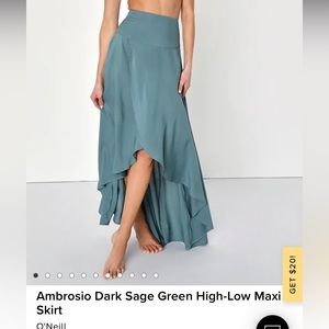 High-low maxi skirt.